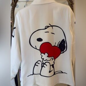 Snoopy White Jacket with Red Heart